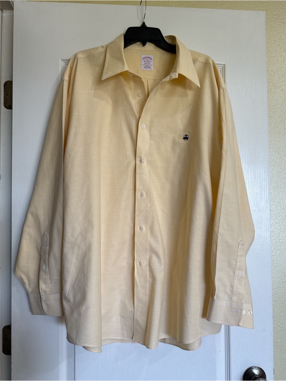 Brooks Brothers Madison Supima Cotton Shirt Men’s XXL yellow